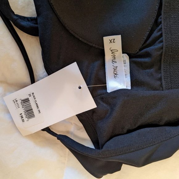 Lime Ricki 2X Black Swimsuit New with Tags - Picture 6 of 7